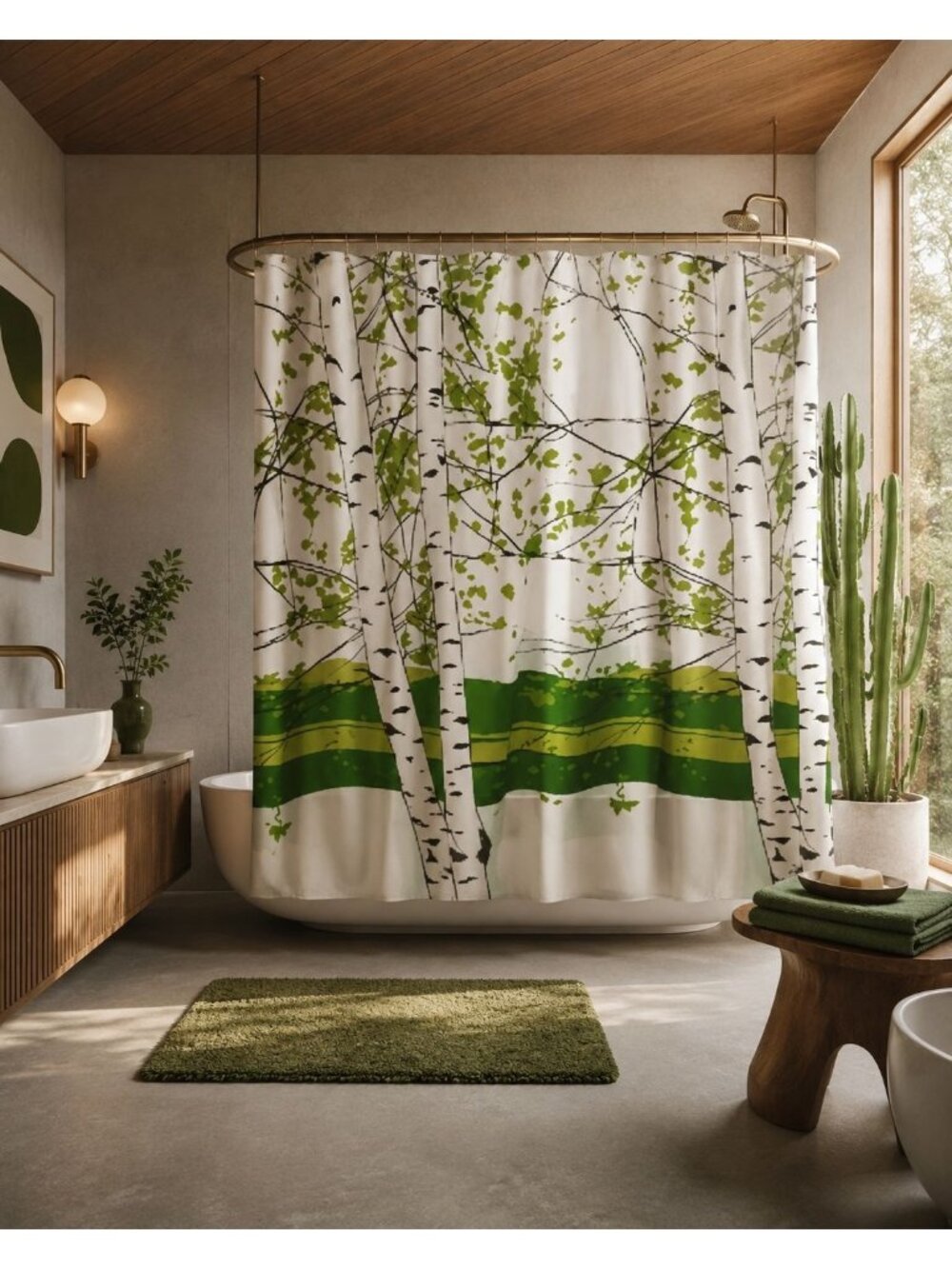 Marimekko Kaiku Shower Curtain iconic Nordic design by Finnish Maija Louekari